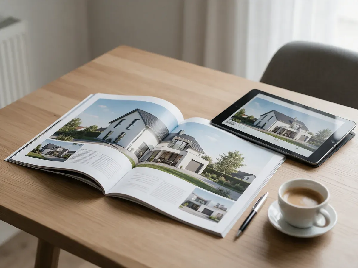 Immobilien-Exposé mit Grundriss und Objektfotos